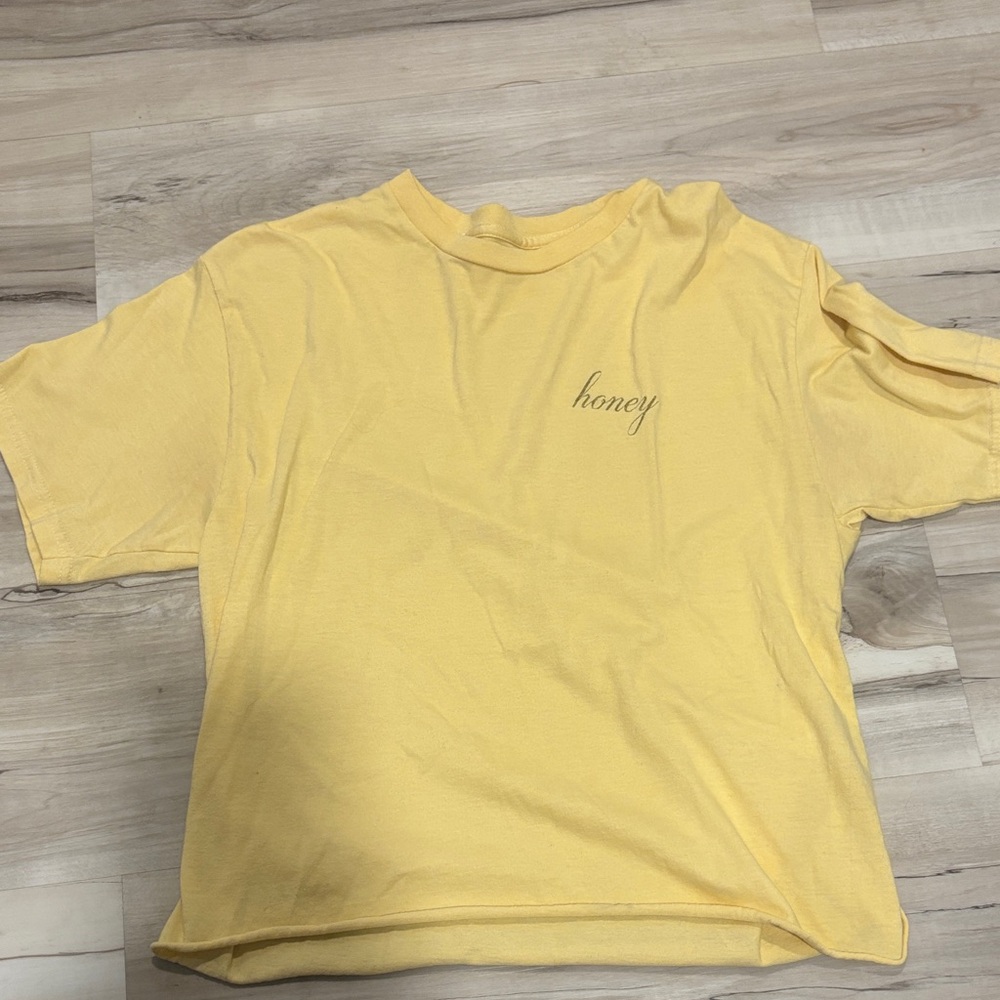Brandy Melville Yellow 'Honey' Tee